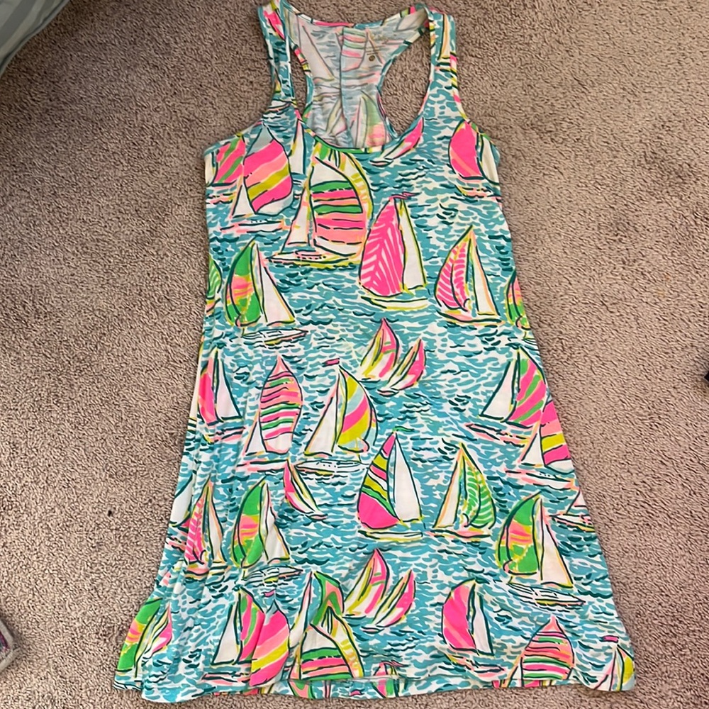Lilly Pulitzer You Gotta Regatta sailboat neon Melle Dress XS
